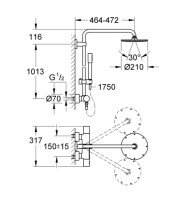 COLUMNA DUCHA TERMOSTATICA RAINSHOWER GROHE